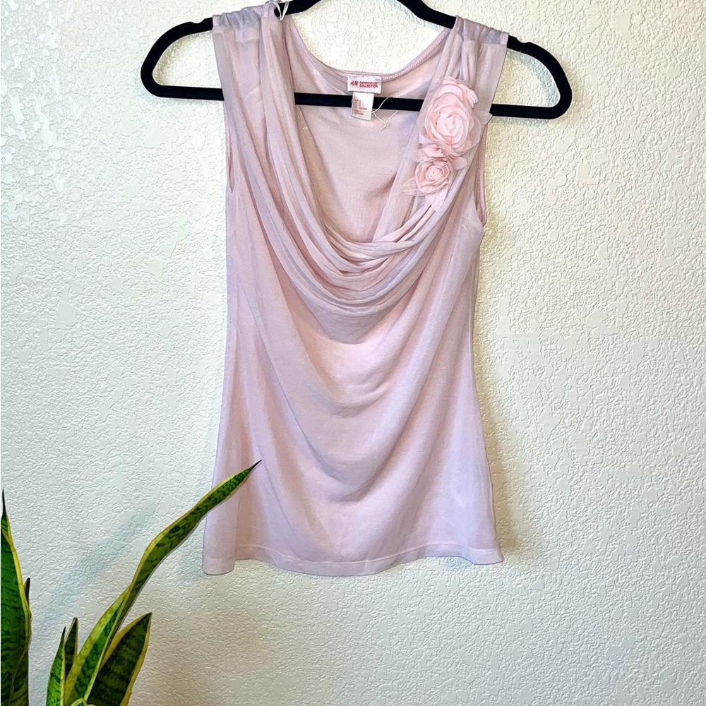 H&M Elegant Pink Sleeveless Top